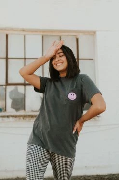 Henly Take It Easy Graphic Tee In Charcoal Graphics