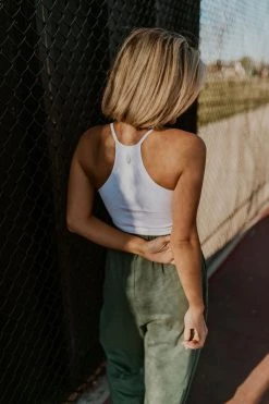 Henly Free People Happiness Runs Crop In White Loungewear