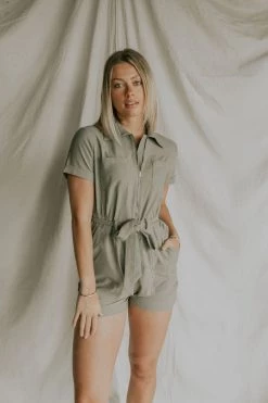 Henly *Cruise Shortalls In Olive