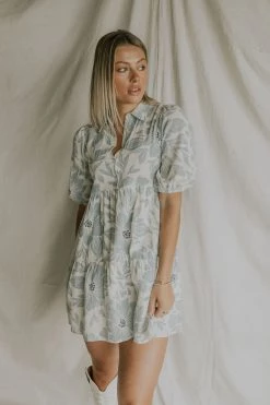 Henly Dresses Tropicana Mini In Blue