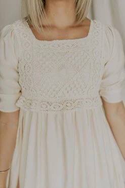Henly Dresses Terra Crochet Dress In Cream