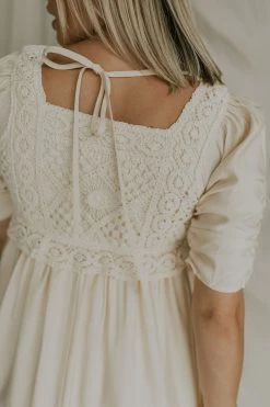 Henly Dresses Terra Crochet Dress In Cream