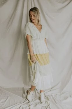 Henly Keylime Tiered Midi Dresses