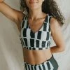 Henly *Nani Mode Deep B&W Switch V Crop Swim TOP SALE