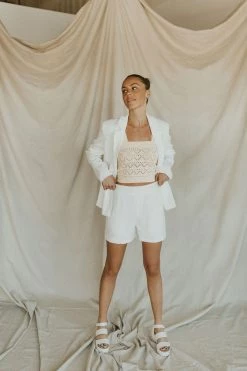 Henly Newport White Shorts SETS