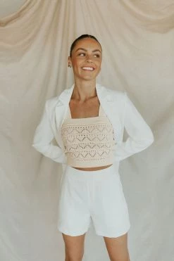 Henly Newport White Shorts SETS