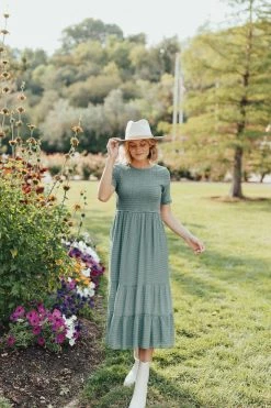 Henly Bridgette Smocked Dress In Jade