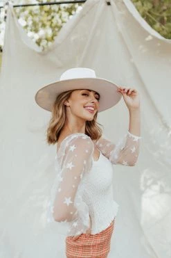 Henly Seeing Stars Smocked Blouse In White