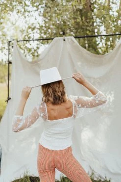 Henly Seeing Stars Smocked Blouse In White