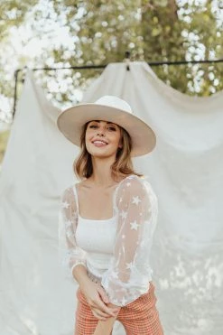 Henly Seeing Stars Smocked Blouse In White