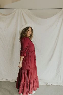 Henly *Fiore Maxi In Burgundy SALE