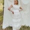 Henly Valentina Lace Maxi In White Dresses