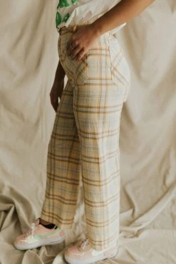 Henly *Capri Plaid Pants In Yellow SALE