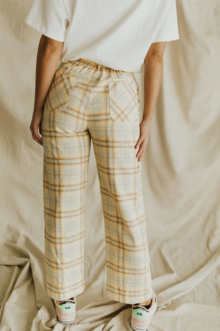 Henly *Capri Plaid Pants In Yellow SALE