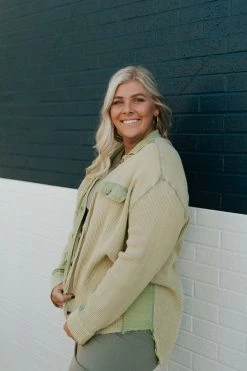 Henly Layer Up Thermal Shacket In Pistachio Jackets/Shackets/Blazers