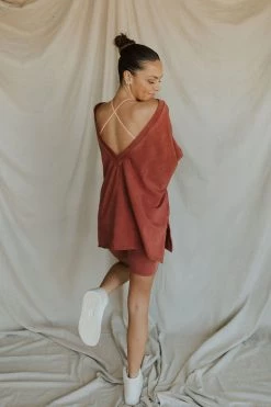 Henly SETS Free People Hot Shot Reversible Set In Red Rendezvous