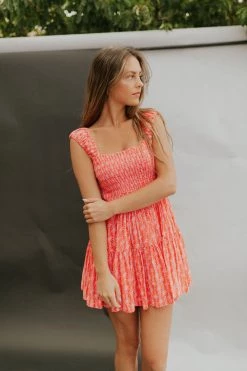 Henly Free People Sweet Annie Mini In Pink Combo Dresses