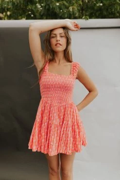 Henly Free People Sweet Annie Mini In Pink Combo Dresses