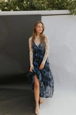 Henly Free People Julianna Maxi In Navy Combo