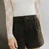 Henly Free People Roma Vegan Suede Shorts In Black Pants/Shorts