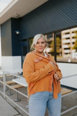 Henly Layer Up Thermal Shacket In Caramel