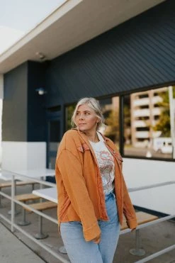 Henly Layer Up Thermal Shacket In Caramel