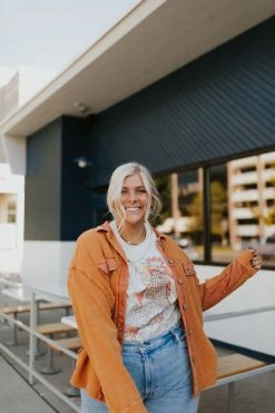 Henly Layer Up Thermal Shacket In Caramel