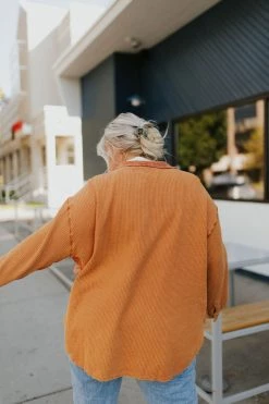 Henly Layer Up Thermal Shacket In Caramel