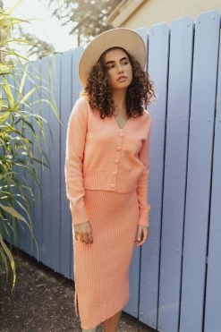 Henly SALE *Misha Knit Cardigan In Coral