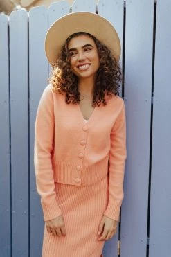 Henly SALE *Misha Knit Cardigan In Coral