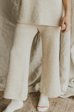 Henly Tulum Knit Pants In Oatmeal
