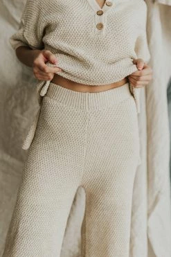 Henly Tulum Knit Pants In Oatmeal