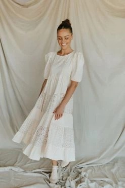 Henly Mimi Lace Midi In Cream