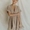 Henly Lana Linen Stripe Dress In Latte Dresses
