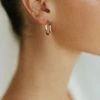 Henly Accessories *14K Gold-Filled OVAL Hoop Earrings