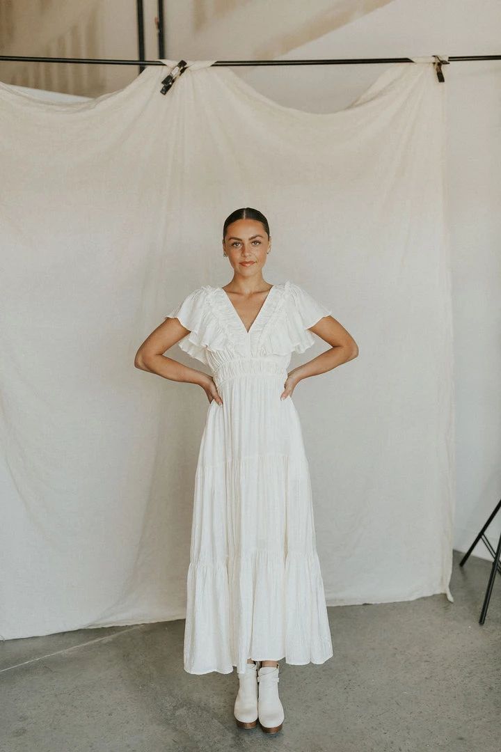 Henly Nya Crepe Maxi In Ivory