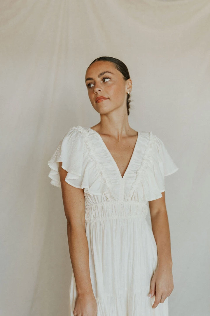 Henly Nya Crepe Maxi In Ivory