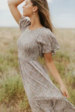 Henly Dresses Lena Floral Maxi In Lilac