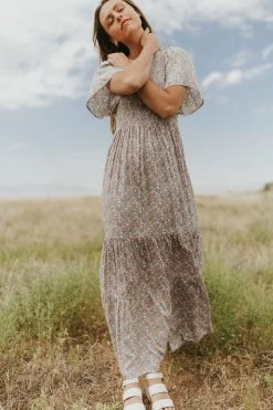 Henly Dresses Lena Floral Maxi In Lilac