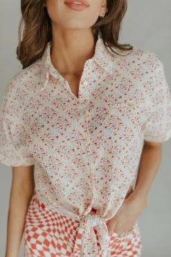 Henly Citrine Gauze Blouse Tops