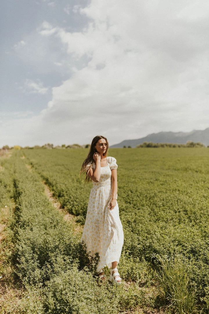 Henly Golden Girl Floral Maxi Dresses