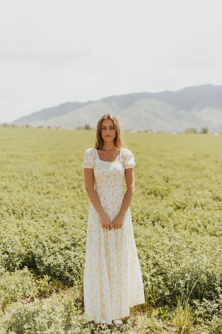 Henly Golden Girl Floral Maxi Dresses