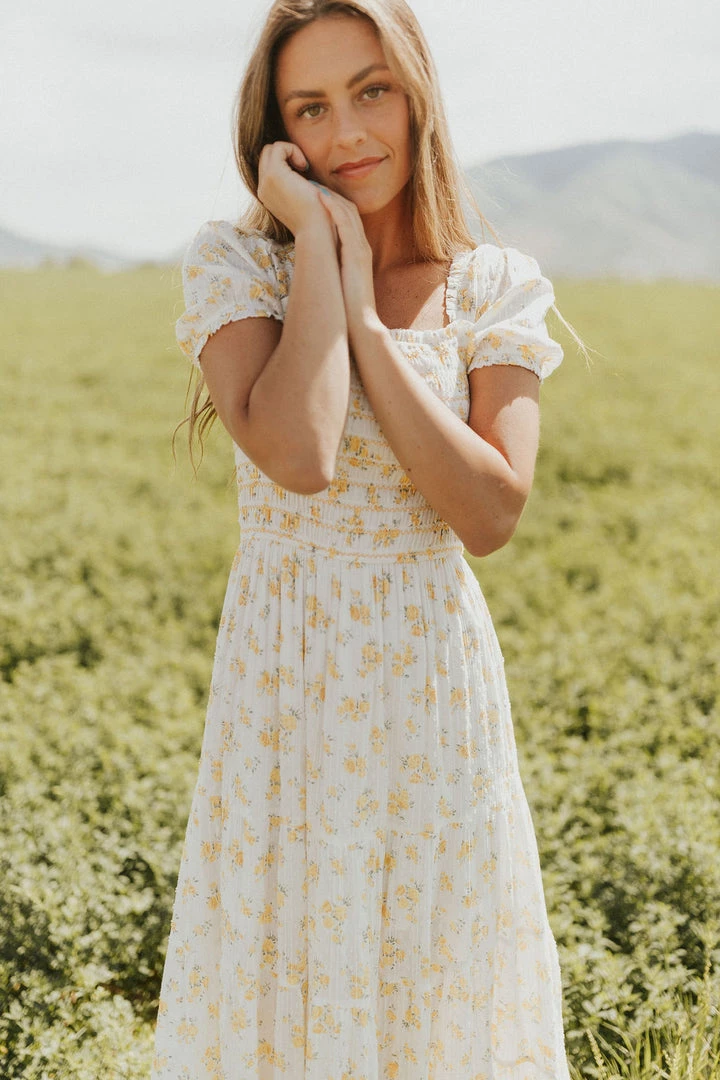 Henly Golden Girl Floral Maxi Dresses