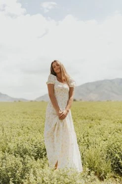 Henly Golden Girl Floral Maxi Dresses