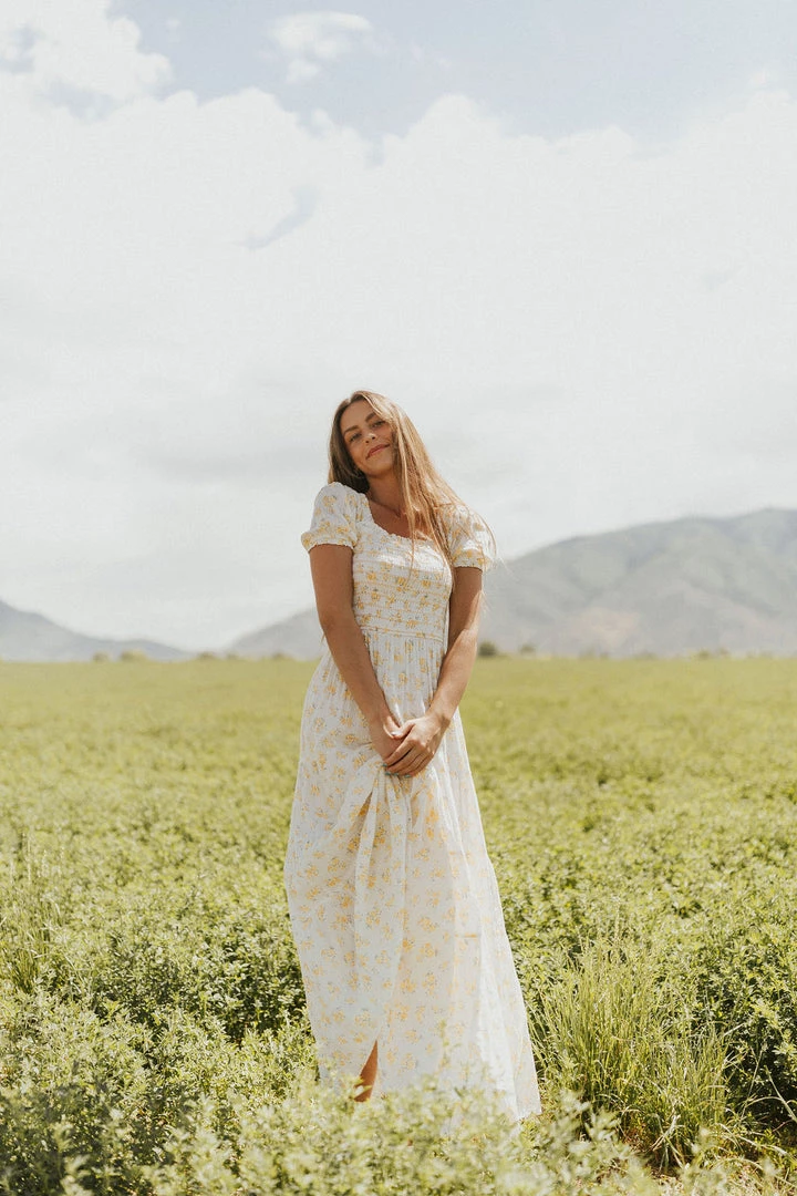 Henly Golden Girl Floral Maxi Dresses
