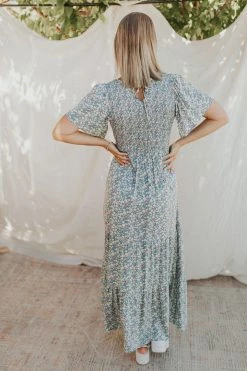 Henly Lena Floral Maxi In Blue