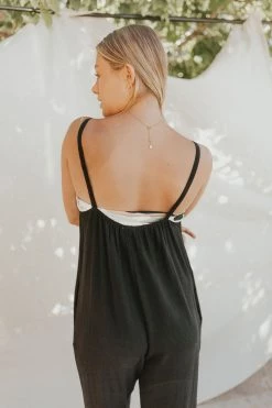 Henly Brie Linen Jumpsuit In Black Jumpsuits