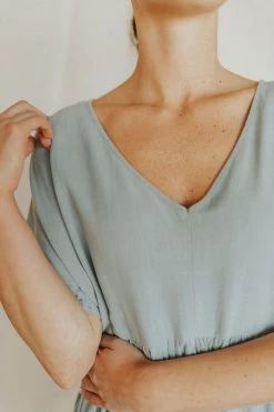 Henly Dresses Emmy Babydoll In Faded Denim