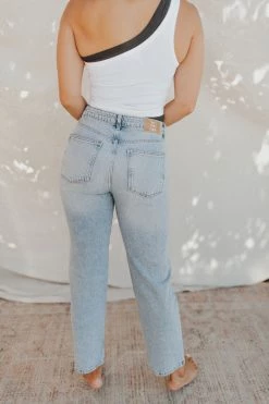 Henly Free People Pacifica Straight Leg Jean In Bleach Acid