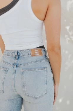 Henly Free People Pacifica Straight Leg Jean In Bleach Acid